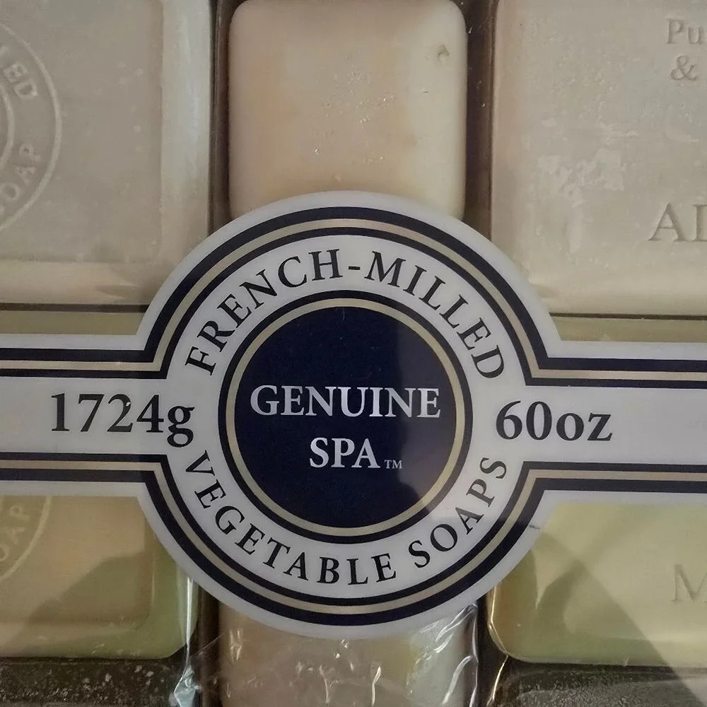 French Milled Vegetable Soap 4 POUNDS! Lavender Melon Almond Exfoliating Vintage
